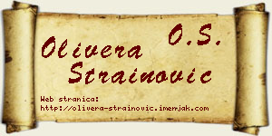 Olivera Strainović vizit kartica